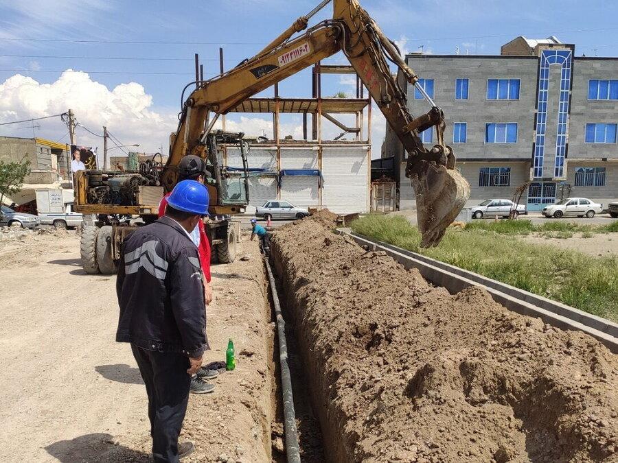 اجرای هزار متر شبکه توزیع آب در شهر یاسوج